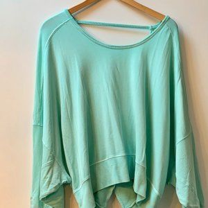 Free People Mint Green Crew Neck Sweater